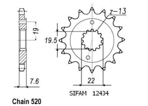 Front sprocket Esjot