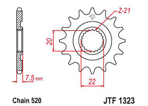 Front sprocket TT Esjot