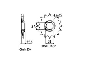 TT Esjot Rear Sprocket