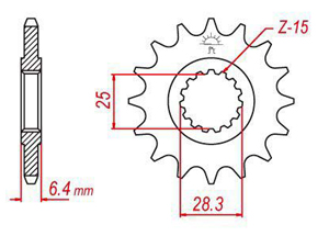 Front sprocket TT Esjot