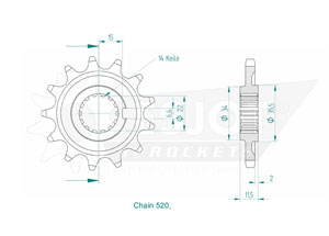 Front sprocket TT Esjot