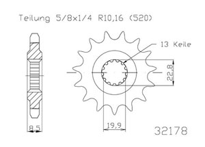 Front sprocket Esjot