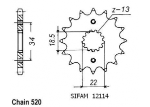 Front sprocket Esjot