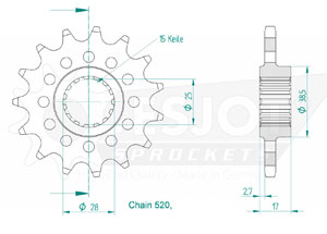 Front sprocket Esjot Lightweight