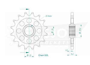 Front sprocket Esjot Lightweight