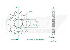 Front sprocket TT Esjot