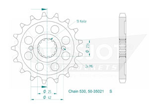 Front sprocket Esjot Lightweight