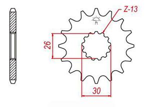 Front sprocket Esjot