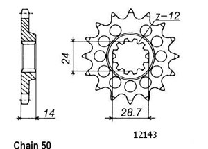 Front sprocket Esjot