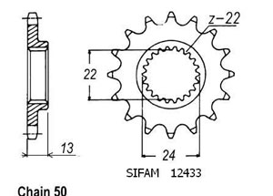 Front sprocket Esjot