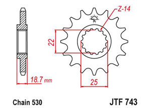 Front sprocket Esjot