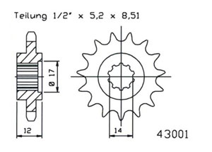 Front sprocket Esjot