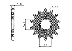 Front sprocket Honda Chain 420