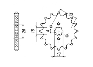 Front sprocket Honda Chain 420