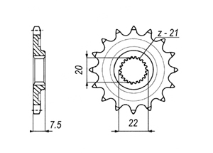 Front sprocket HM Honda Chain 520