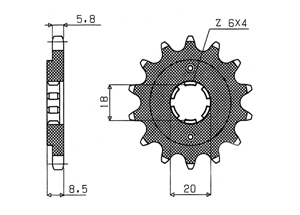 Front sprocket Honda Chain 520