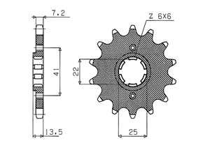 Front sprocket Honda Chain 525