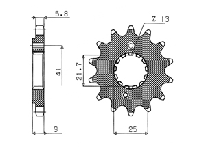 Front sprocket Honda Polaris Chain 520