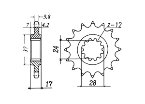 Front sprocket Honda Chain 520