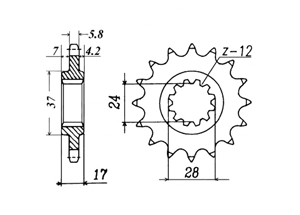 Front sprocket Honda Chain 520