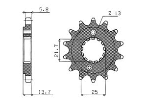 Front sprocket Honda Chain 520