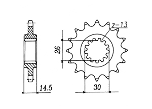 Front sprocket Honda Chain 630