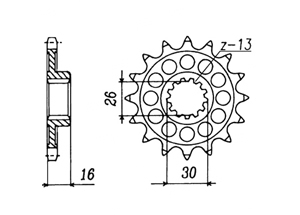 Front sprocket Honda Chain 525