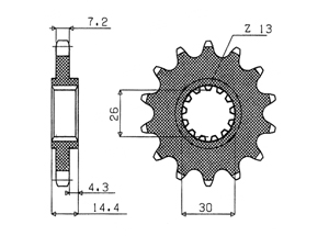 Front sprocket Honda Chain 525