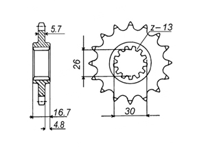 Front sprocket Honda Chain 520