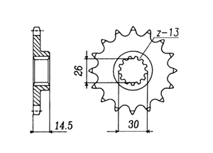 Front sprocket Honda Chain 530