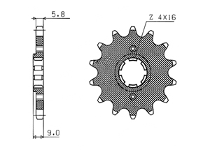 Front sprocket Hyosung Yamaha Chain 520