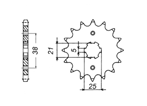 Front sprocket Sachs Yamaha Chain 520