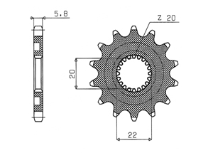 Front sprocket Yamaha Chain 520