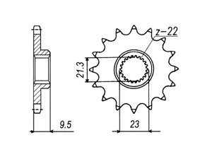 Front sprocket Yamaha Chain 520