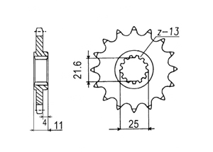 Front sprocket Yamaha Chain 520