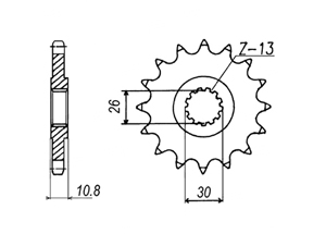 Front sprocket Yamaha Chain 520