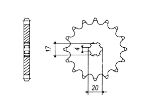 Front sprocket Suzuki Chain 420