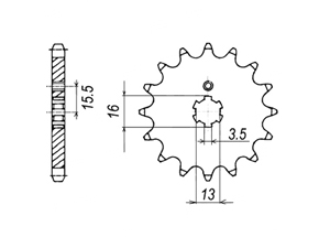 Front sprocket Suzuki Chain 428