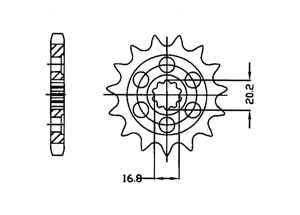 Front sprocket Kawasaki Suzuki Chain 520