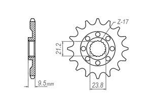 Front sprocket Suzuki Chain 520