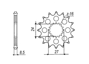 Front sprocket SYM/Sanyang Chain 530