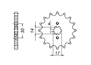 Front sprocket Kawasaki Suzuki Chain 420