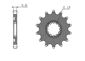 Front sprocket Kawasaki Chain 520