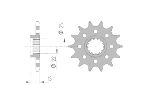 Front sprocket Kawasaki Chain 520