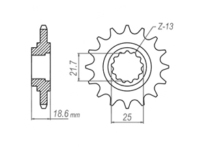 Front sprocket Kawasaki Chain 520