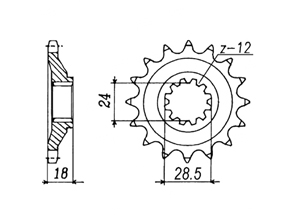 Front sprocket Kawasaki Chain 630