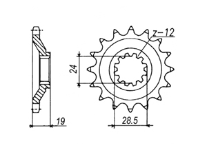 Front sprocket Kawasaki Chain 630