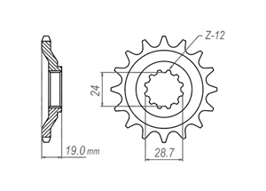 Front sprocket Kawasaki Chain 530