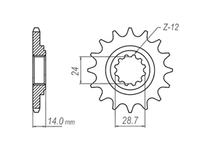 Front sprocket Kawasaki Chain 530