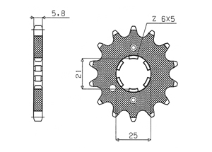 Front sprocket Bultaco Kawasaki Yamaha Chain 520